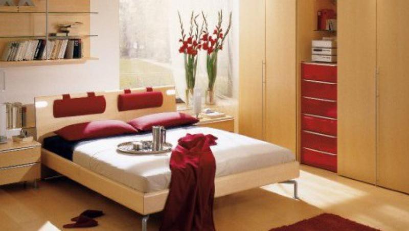 FOTO! Culoarea rosie - pasiunea din dormitor