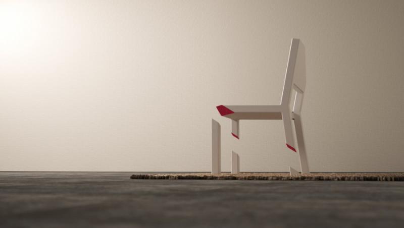 FOTO! Design indraznet: scaunul cu un singur picior intreg