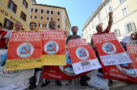 Mii de italieni in strada contra austeritatii