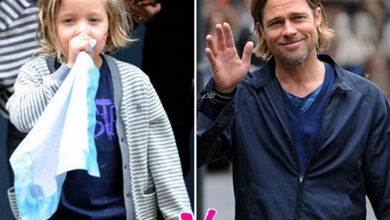 Shiloh are aceeasi coafura ca tatal ei, Brad Pitt!