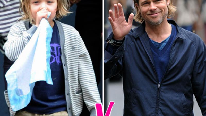 Shiloh are aceeasi coafura ca tatal ei, Brad Pitt!