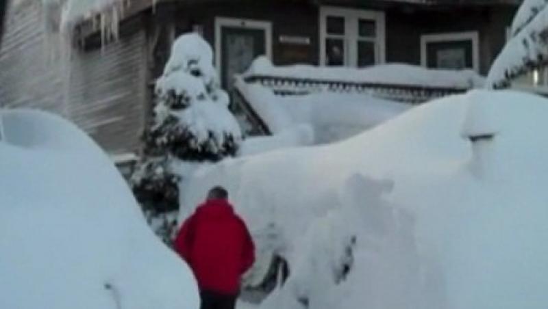 VIDEO! Un orasel din Alaska a fost ingropat in zapada