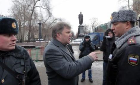 Lider al Opozitiei ruse, retinut in timpul unui miting la Moscova