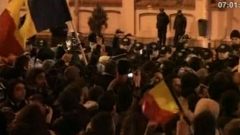 Jandarmeria: Protestatarii de la Cotroceni, amendati