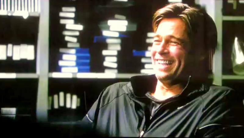 VIDEO! Brad Pitt rade in hohote pe platoul de filmare!