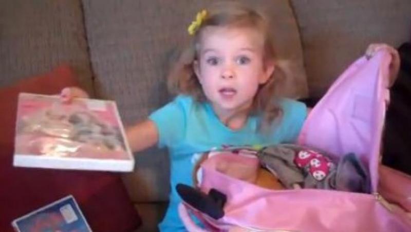 VIDEO! Vezi cum reactioneaza o fetita cand primeste un cadou