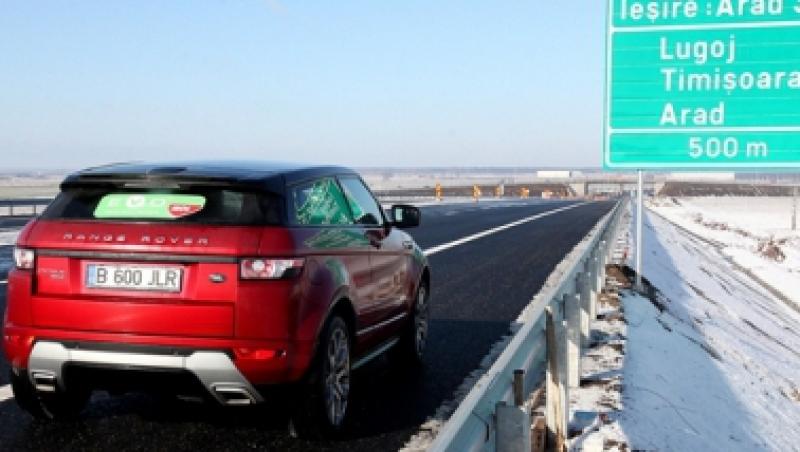 Evoque testeaza autostrada Arad-Timisoara - epilog
