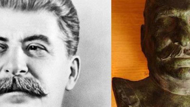 O sculptura cu chipul dictatorului Stalin, aproape 5.000 de lire
