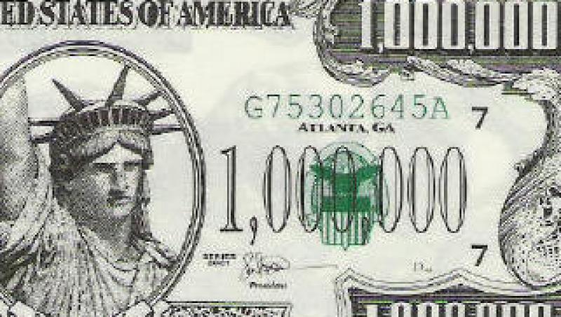 Un american, retinut dupa ce a platit cu o bancnota falsa de un milion de dolari