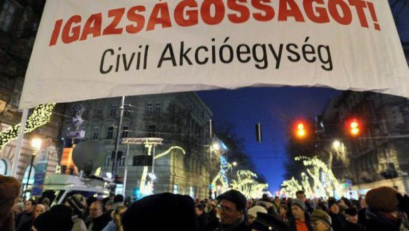 VIDEO! Proteste la Budapesta impotriva noii Constitutii