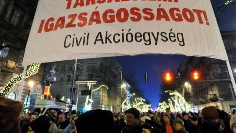 VIDEO! Proteste la Budapesta impotriva noii Constitutii