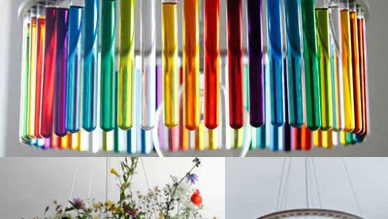 Ingenios: Candelabrul realizat din eprubete colorate