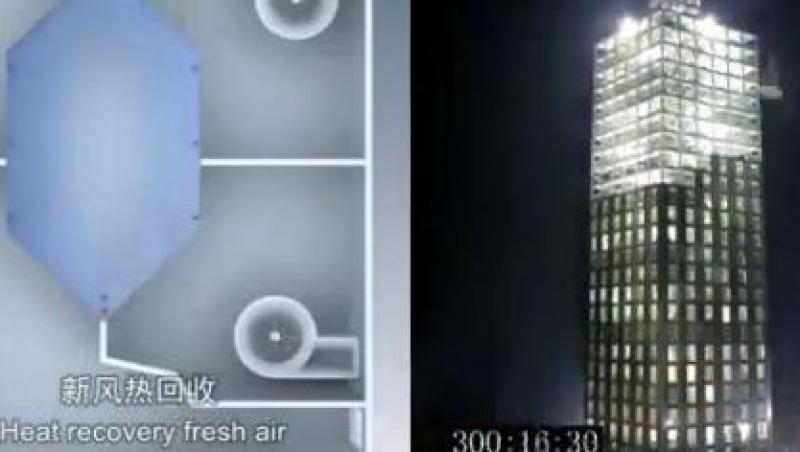 VIDEO! China: Au construit o cladire inalta de 30 de etaje in 15 zile