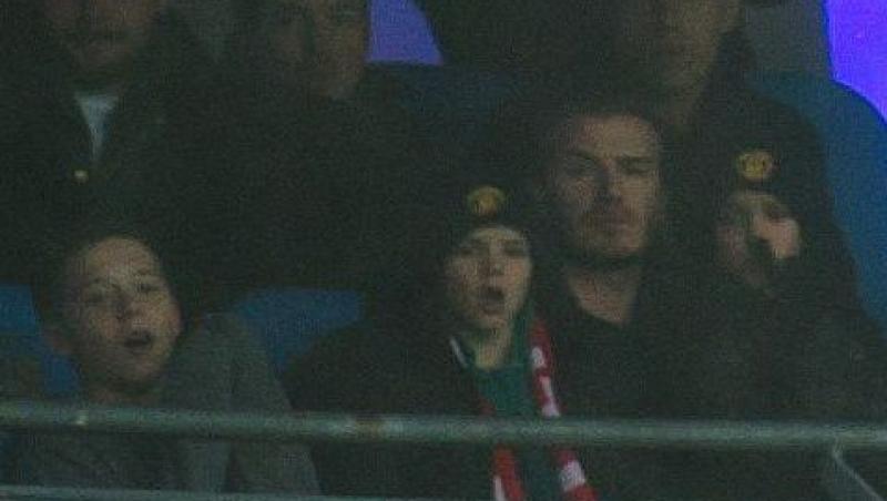 David Beckham si-a dus copiii la meciul fostei echipe, Manchester United
