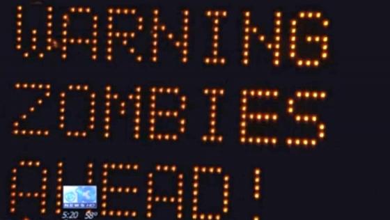  Avertizare inedita pentru soferii din SUA: "Atentie! In fata sunt zombie!&rdquo;