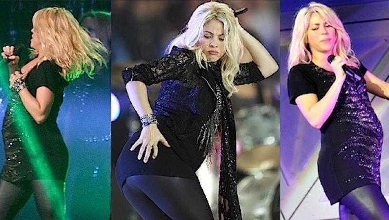VIDEO. Nici soldurile, nici abdomenul nu mai pot minti: Shakira, insarcinata pe scena!