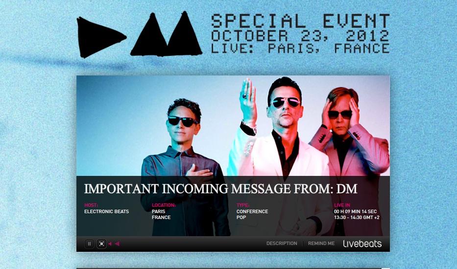 Depeche Mode anunta daca vine in 2013 in Romania! Live!