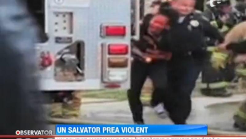 O americanca vrea sa-l dea in judecata pe politistul care a salvat-o dintr-un incendiu