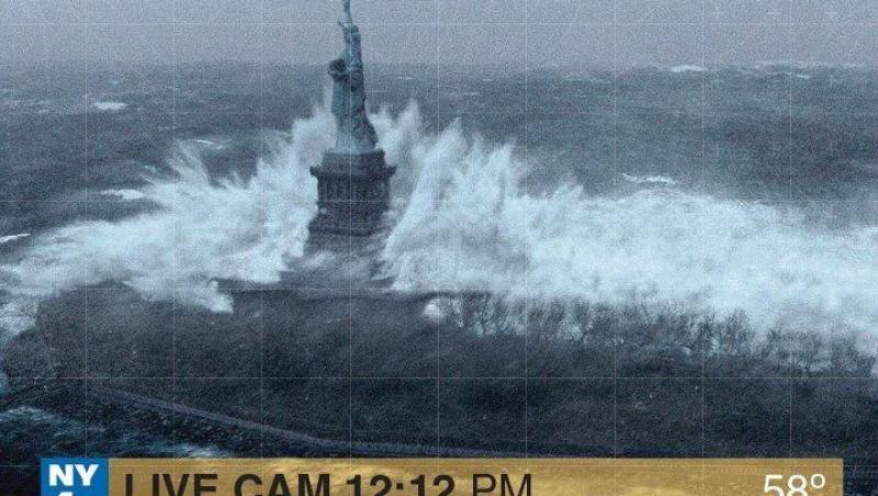 Uraganul Sandy, tragedie, dar si subiect de glume pentru americani