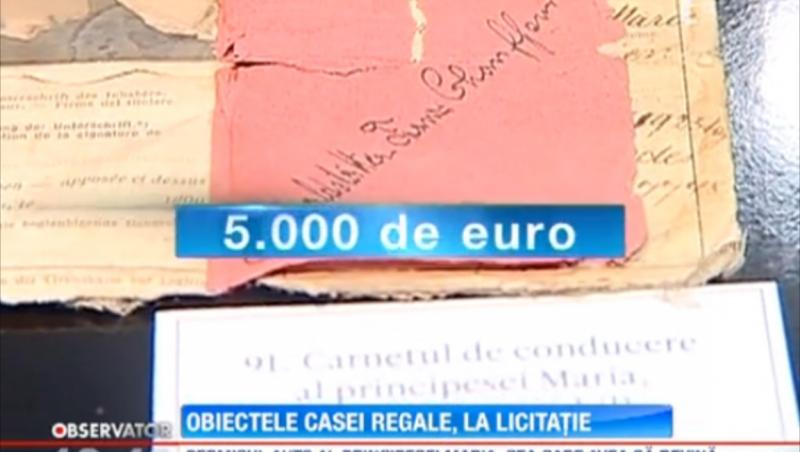 Permisul de conducere al Principesei Maria, vandut pentru 5.000 de euro