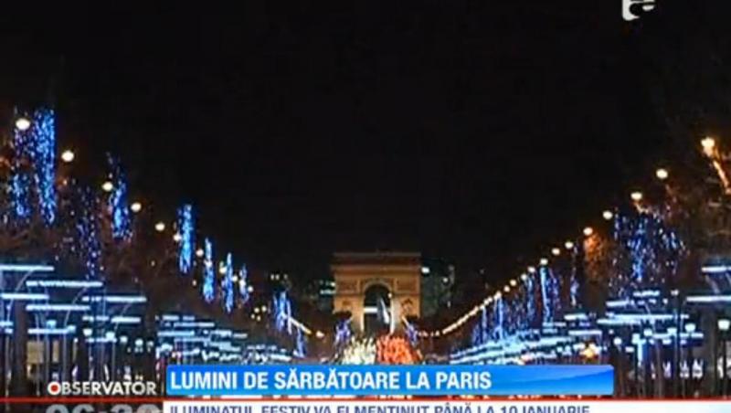 Diane Kruger si primarul Parisului au aprins luminile de Craciun pe Champs Elysees