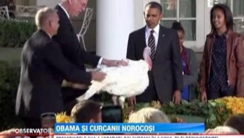 Barack Obama a salvat doi curcani, conform traditiei de Ziua Recunostintei
