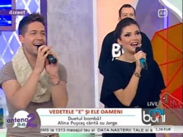 Duetul momentului! Alina Puscas si Jorge au cantat impreuna la "Rai da' Buni"