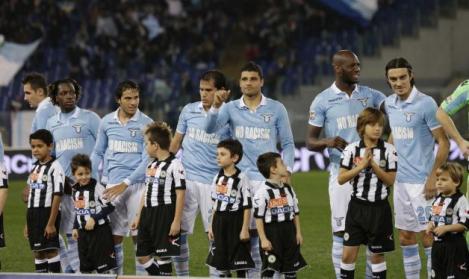 Lazio, tricouri impotriva rasismului la meciul cu Udinese