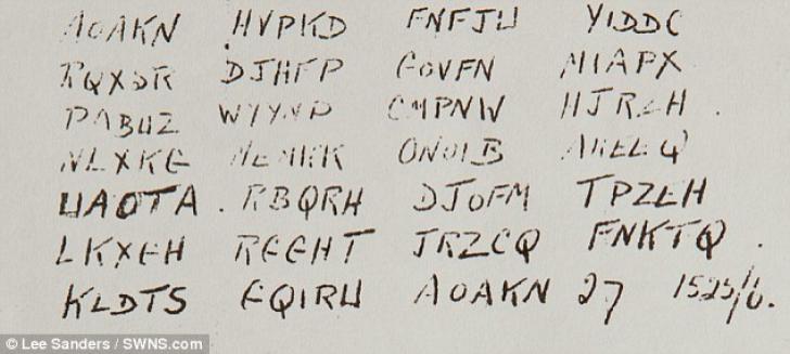 Un mesaj secret, din cel de-Al Doilea Razboi Mondial, poate fi descifrat doar cu ajutorul Serviciilor Secrete 