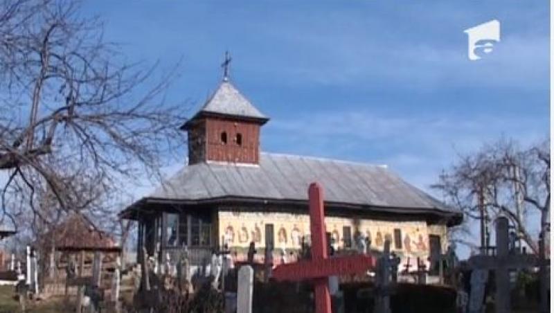 VIDEO! Chipuri de ingeri, pe peretii unei biserici din judetul Arges