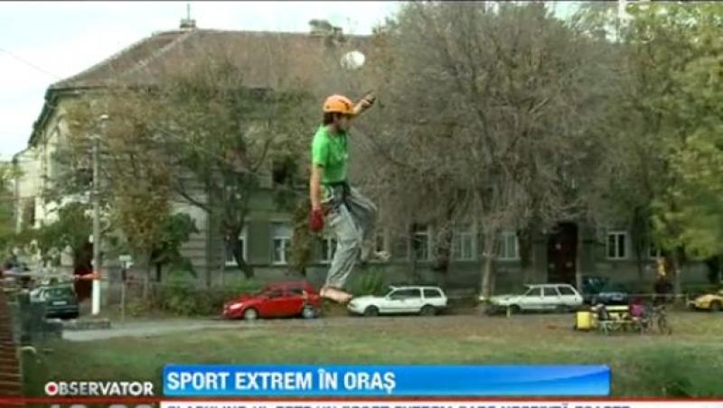 Slackline, noua senzatie pentru pasionatii de sporturi extreme