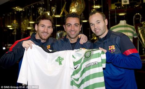 Messi, Xavi si Iniesta, invitati de onoare la a 125-a aniversare a lui Celtic