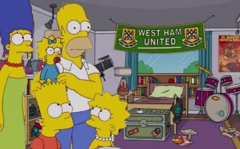 West Ham, alaturi de Bart si Lisa in Familia Simpson