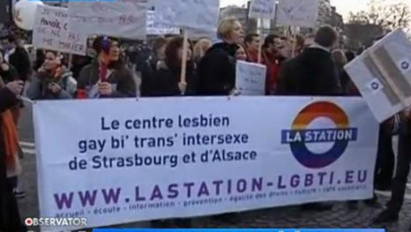 Mars pentru legalizarea casatoriilor gay, in Franta
