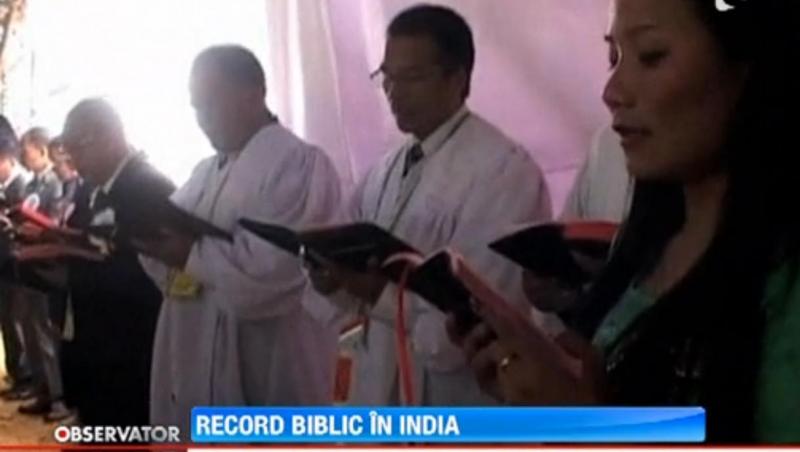 Indienii au batut recordul la citit Biblia in cor