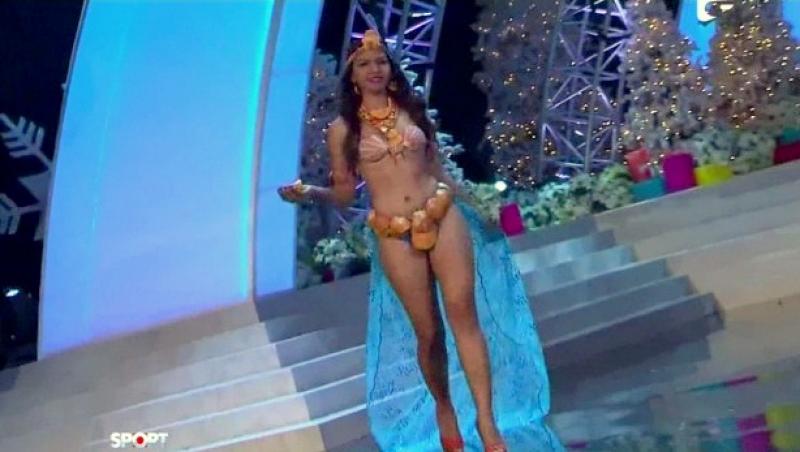 Miss Univers, varianta pentru carnaval: Concurenta din Venezuela a purtat un costum de... ciocolata