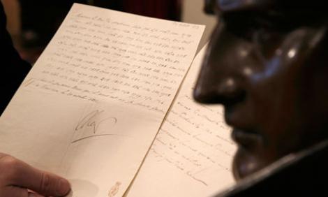 Licitatie pentru o scrisoare codificata a lui Napoleon. A fost vanduta cu 150.000 de euro