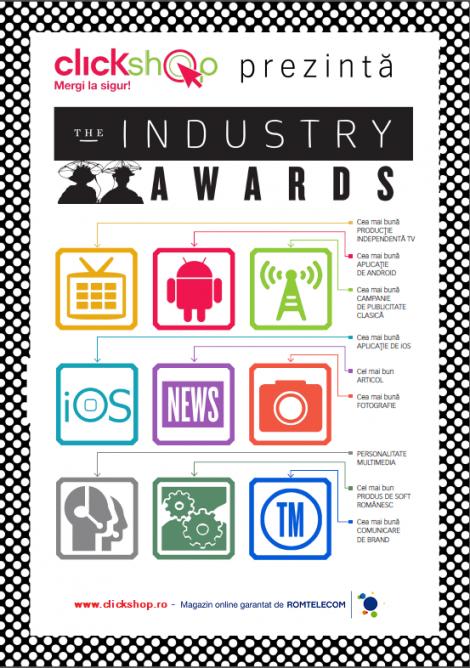 Castigatorii The Industry Awards 2012. Revista The Industry a premiat oamenii, ideile si proiectele care stabilesc trendurile multimedia