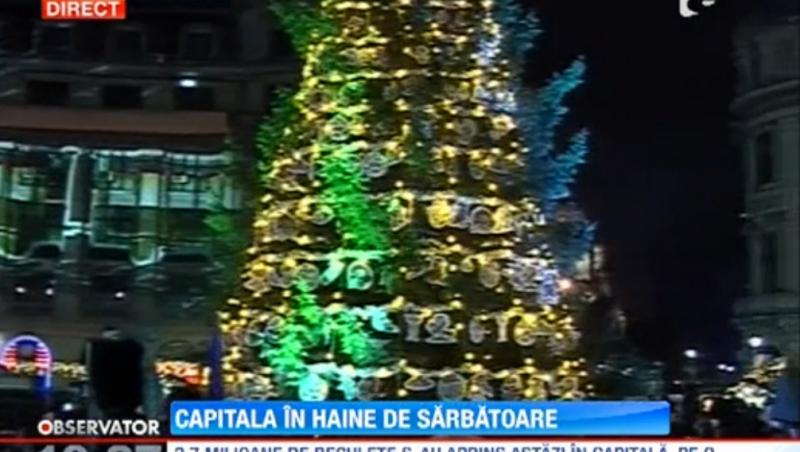 Trei milioane de luminite de sarbatoare s-au aprins in Bucuresti