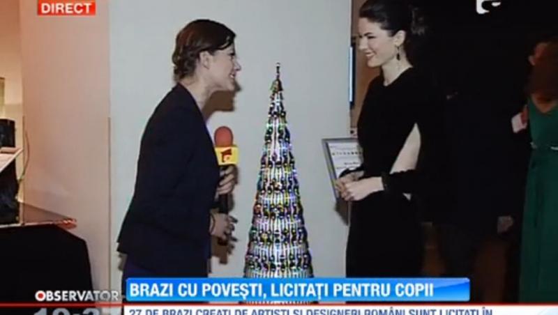 Anca Rusu a decorat unul dintre bradutii licitati la Festivalul Brazilor de Craciun