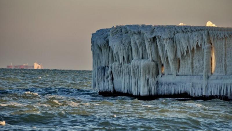 FOTO! Imagini inghetate de la Marea Neagra