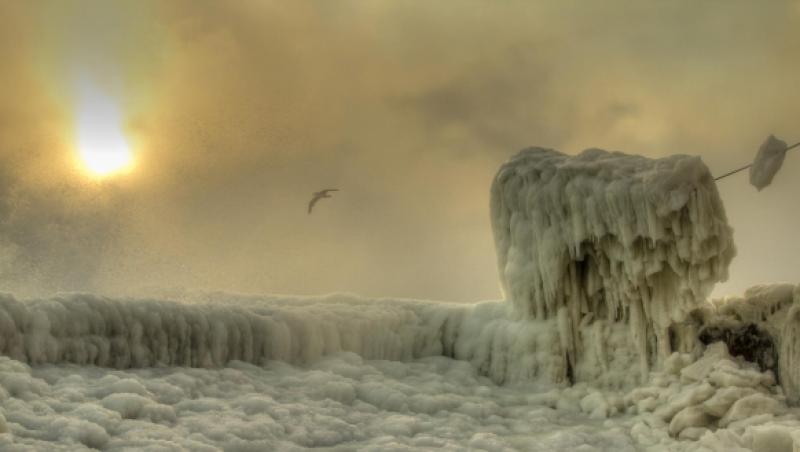 FOTO! Imagini inghetate de la Marea Neagra