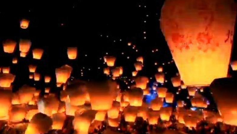 VIDEO! Cerul din Taipei, Taiwan, luminat de sute de lanterne