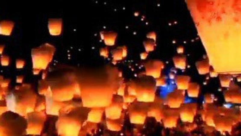 VIDEO! Cerul din Taipei, Taiwan, luminat de sute de lanterne