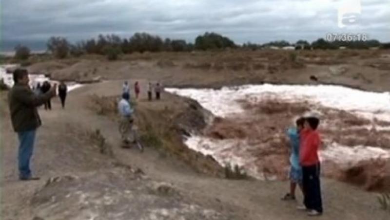 VIDEO! Inundatii in desert: Ploi abundente in Chile, cea mai secetoasa regiune a planetei