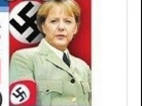 FOTO! Angela Merkel in uniforma nazista, intr-un ziar grec