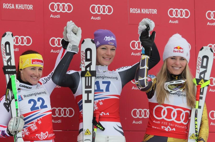 Lindsey Vonn s-a impus pentru a cincea oara consecutiv la Cupa Mondiala de coborare