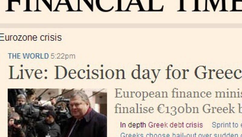 Financial Times: Grecia, suicid asistat