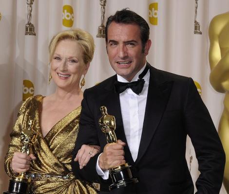 OSCAR 2012: "Artistul", cel mai bun film! Jean Dujardin si Meryl Streep, vedetele serii!