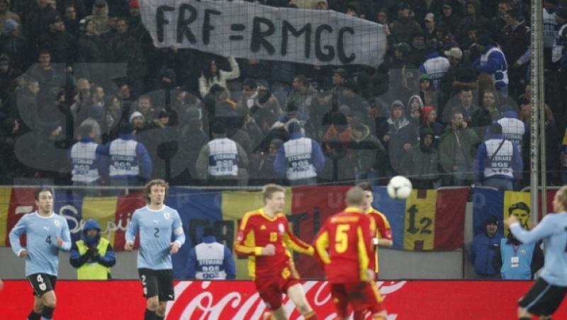 FOTO! Suporterii de pe Natonal Arena au scandat impotriva conducerii fotbalului romanesc